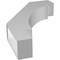 Ekena Millwork 5 1/2-in. W x 24-in. D x 36-in. H Merced Architectural Grade PVC Knee Brace BRCP055X24X36MRC - alternate 5